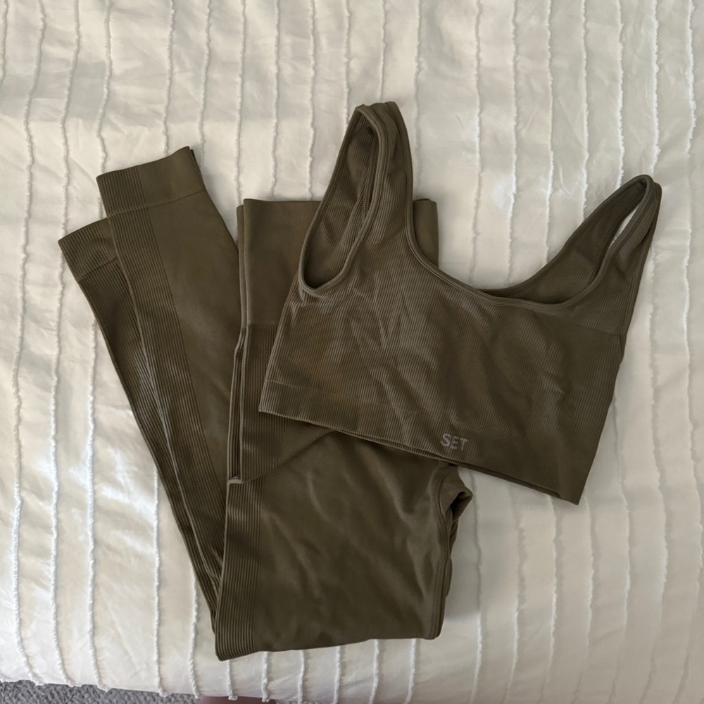 set active sculptflex ribbed workout set